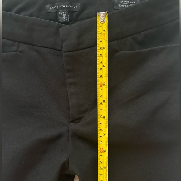 SAKS FIFTH AVENUE | WOMEN’S DRESS PANTS | BLACK | POCKETS | LOW | SLIM FIT | 2 - Picture 9 of 10